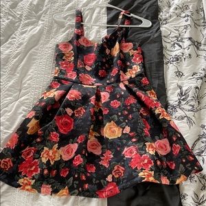 Floral mini a line dress
